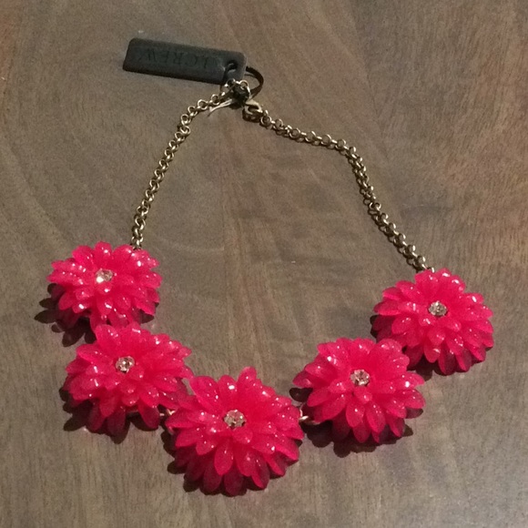 J Crew Pink Flower Necklace Nwt | Poshmark